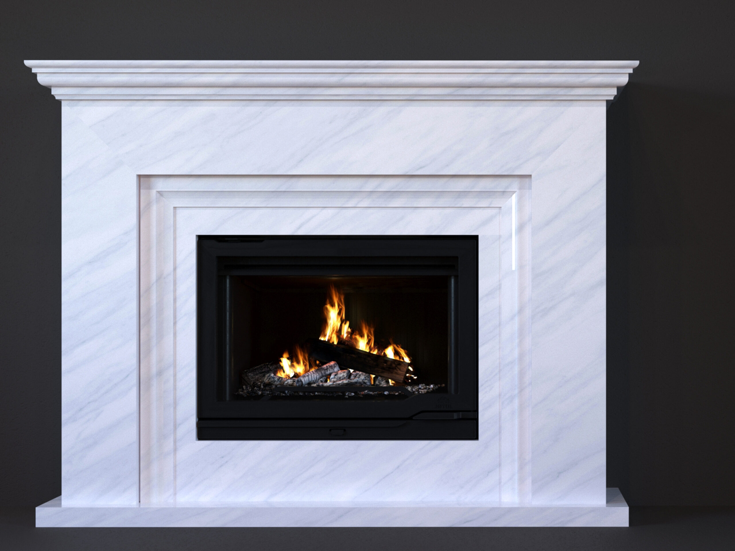 Камін з мармуру