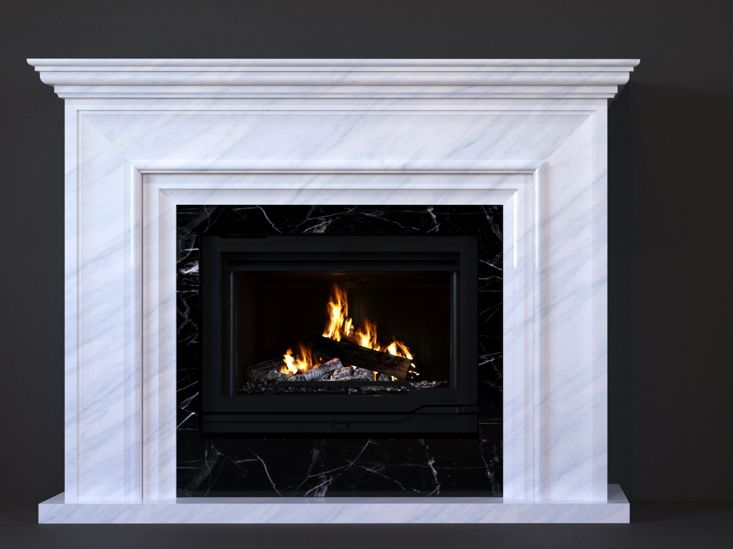 Камін з мармуру