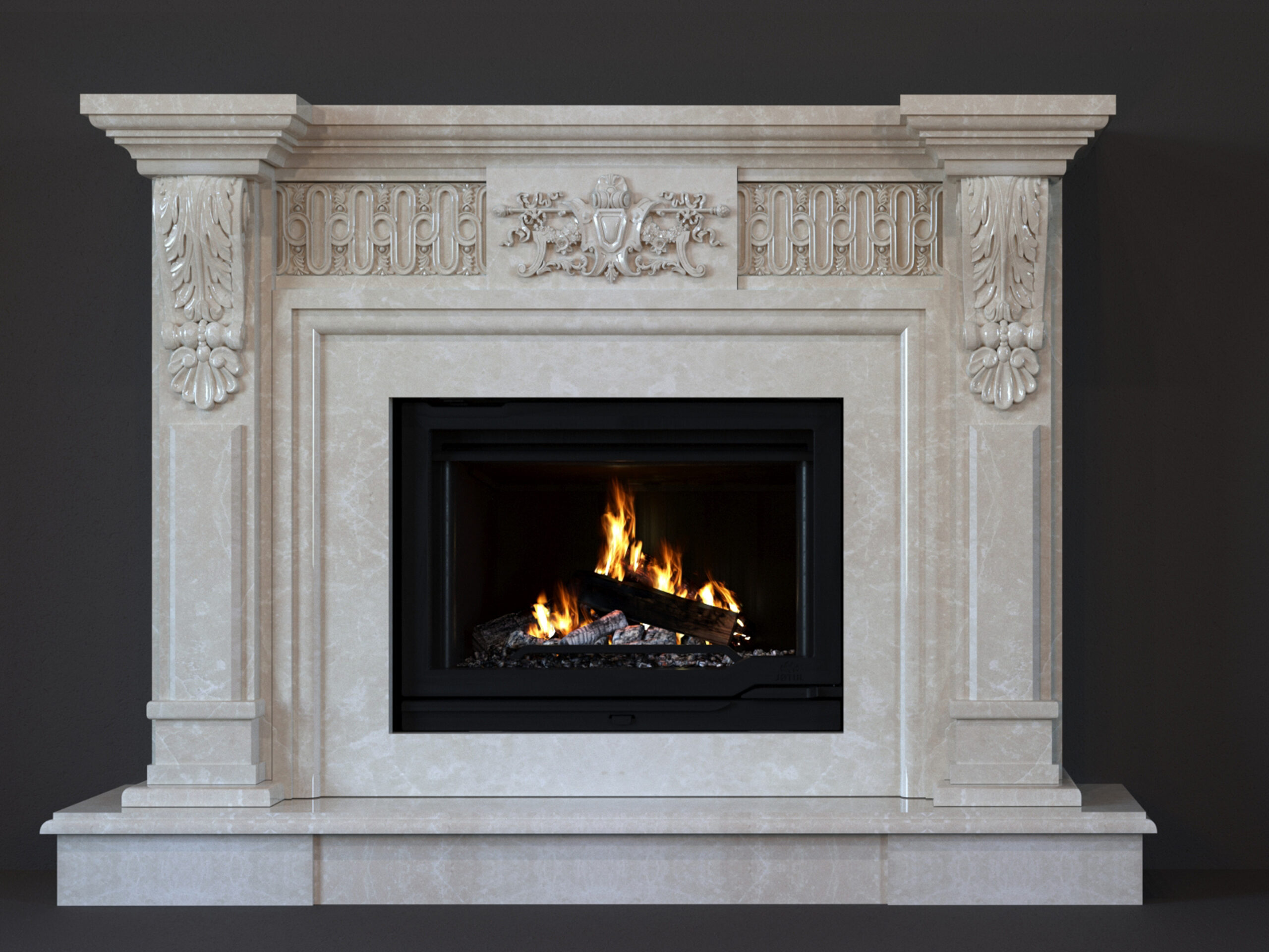 Камін з мармуру